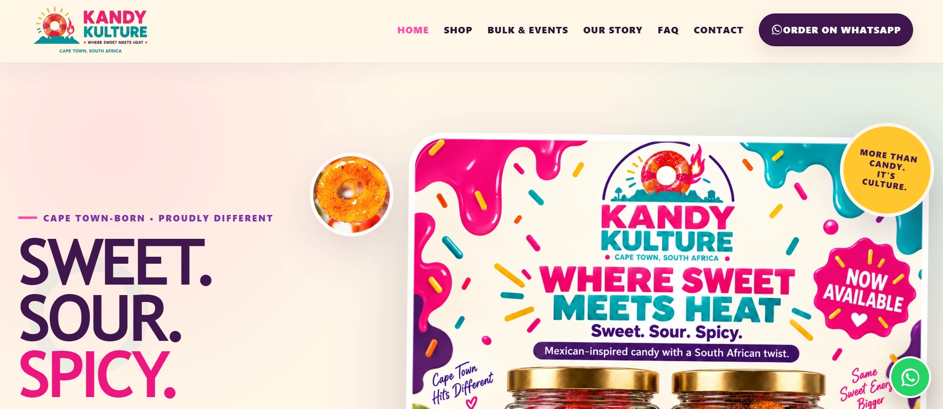 Kandy Kulture · product website project presentation